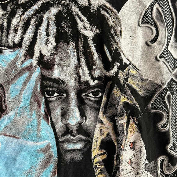 Juice WRLD - Night Butterfly- Men’s T-shirt- M - Sad RARE Short-Sleeve - Picture 5 of 15